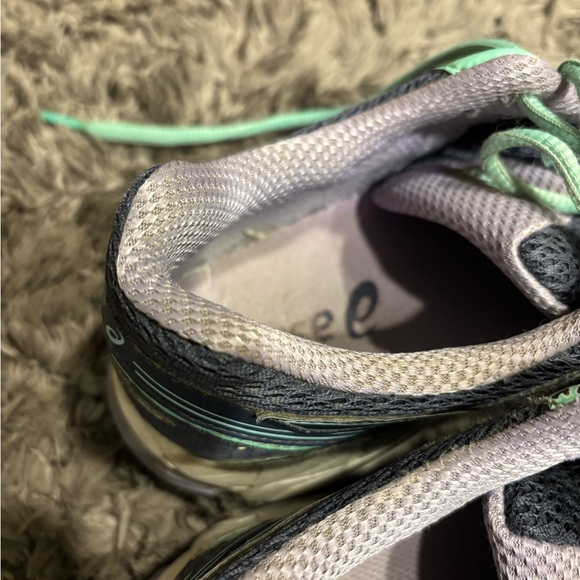 Asics Purple and Green Active Shoes - Picture 5 of 7